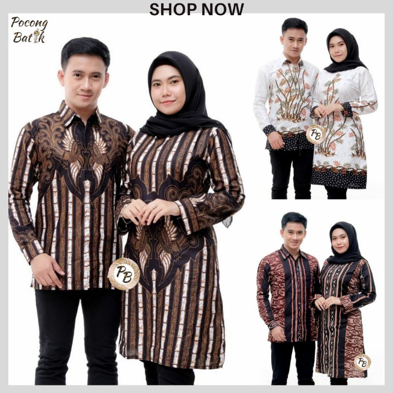 Jual Murah Baju Batik Couple Coupel Tunik Pasangan Kapelan Tunic Kemeja Pria Wanita Cowok Cewek eJRlz6Ty3OVnW