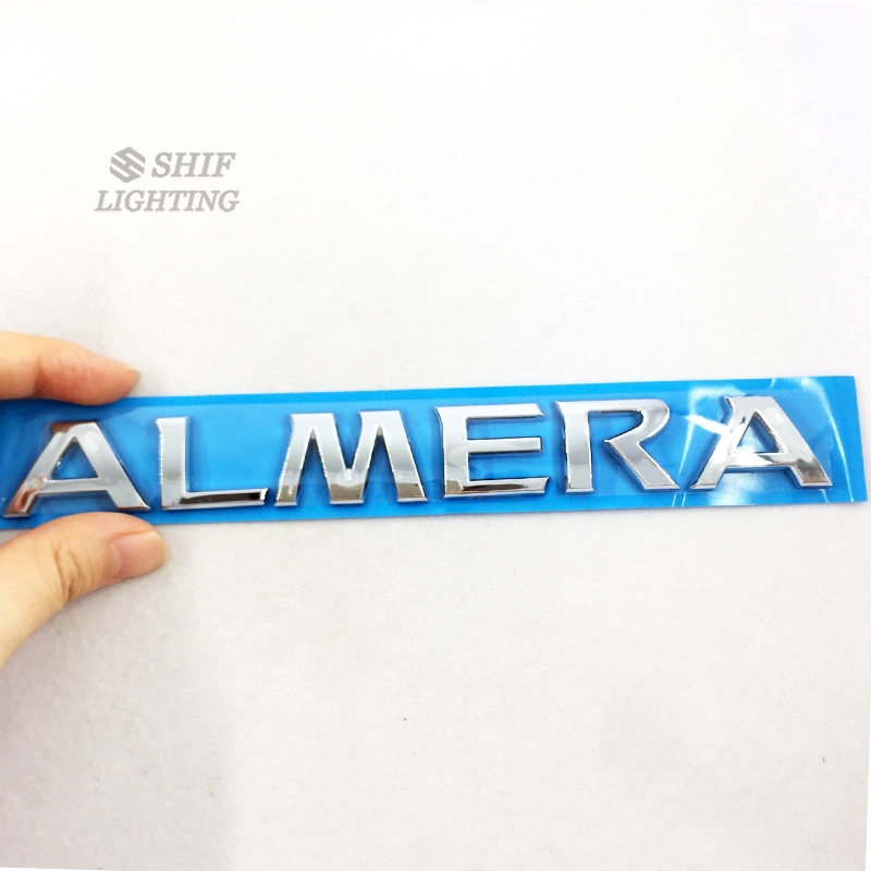 1Pc Stiker Emblem / Badge Bahan ABS Warna Chrome untuk Mobil Nissan almera