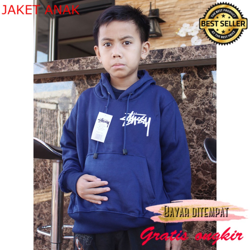 JAKET ANAK STUSSY N4 TOKYO LONDON NAVY MURAH s cod korea anime sd kecil lucu jaket sweater