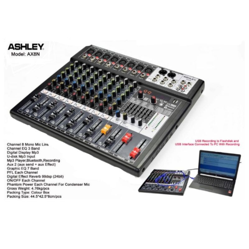Mixer Ashley AX8N 8 Channel Original