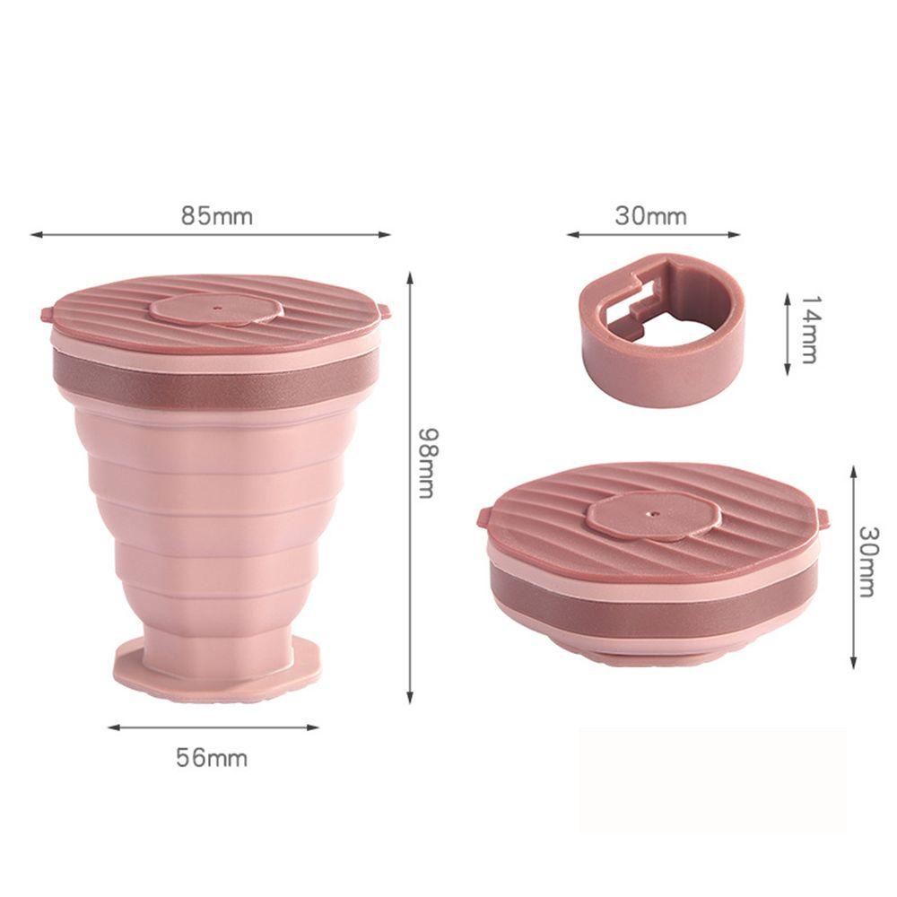 Solighter 220ml Collapsible Silicone Cup Perlengkapan Perjalanan Rumah Tangga Olahraga &amp; Luar Ruangan Mug Minum Lipat