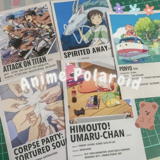 Image of anime polaroid/anime room wall deco/anime poster minimalist/attack on titan polaroid