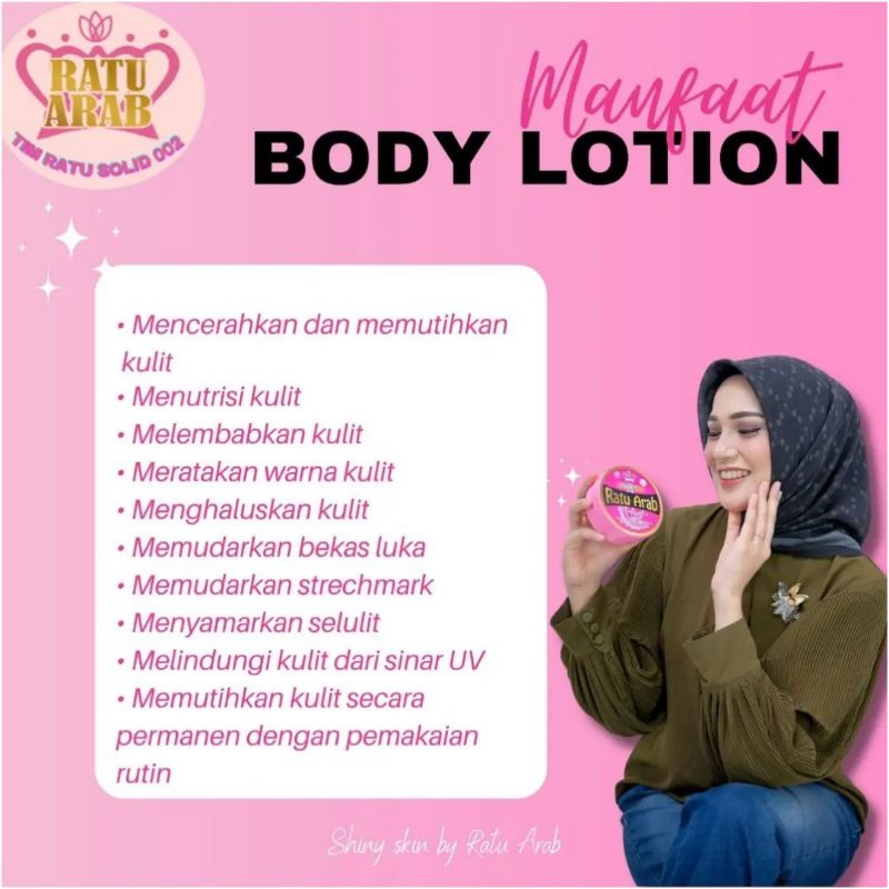 BIBIT RATU ARAB WHITENING CARE HB LOTION PEMUTIH BADAN