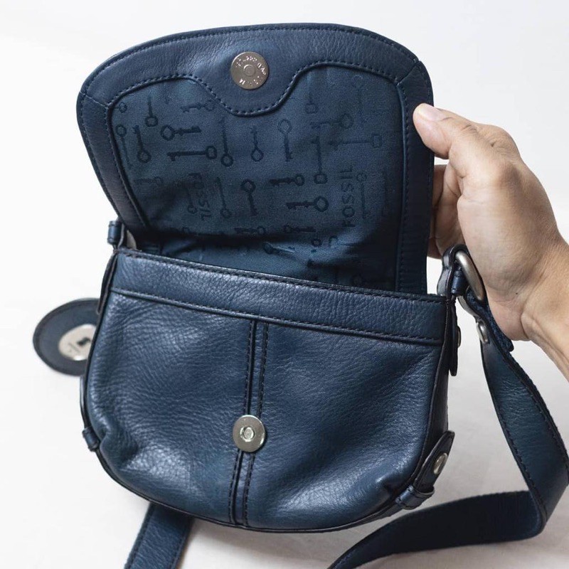 Preloved Fossil Maddox Mini Navy