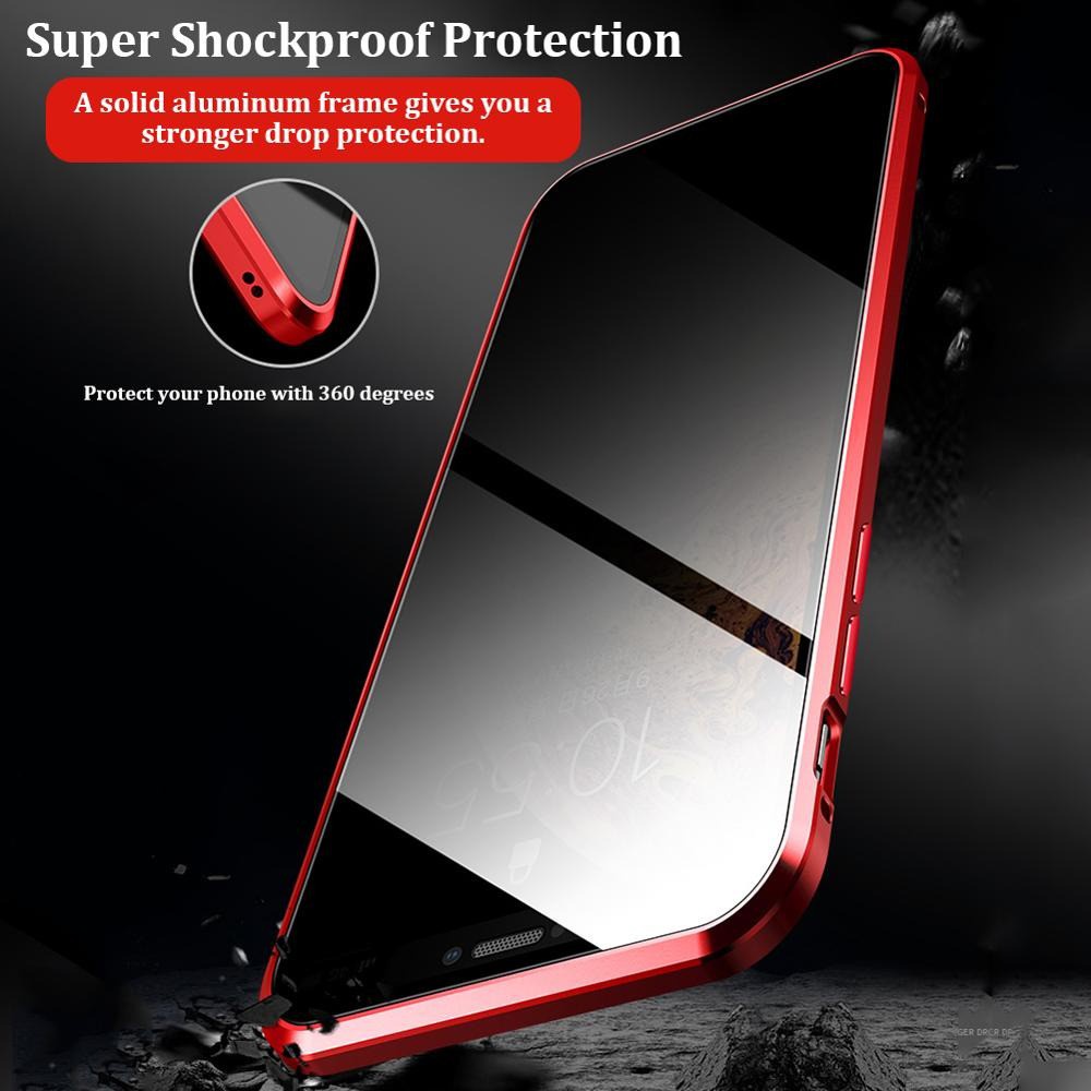 IPHONE 6 7 7+ 8 8+ X Xs 11 11Pro 11ProMax XSMax magnetic case spy depan belakang full cover