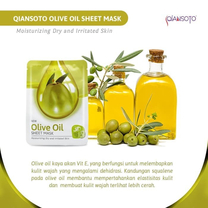 ✨ AKU MURAH ✨Qiansoto 3D Mask - Olive Oil