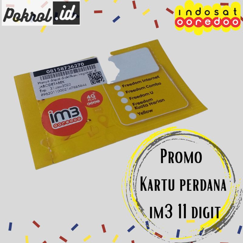 Kartu Perdana im3 11 digit