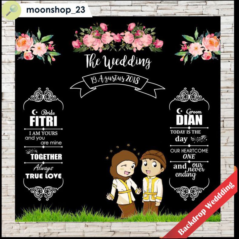 Banner Photo Booth Pernikahan desain banner kekinian