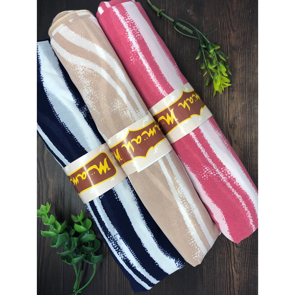 Hijab Pashmina Ceruty Ceruti 72 x 180 cm Pink Navy Cream Krem Coklat Muda Cokelat Biru Donker Tua