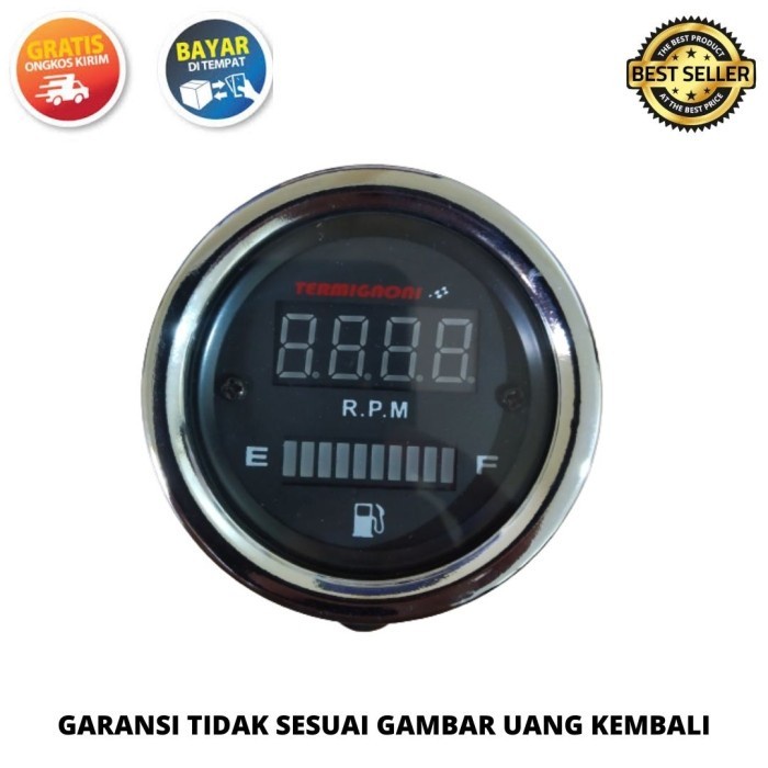 12V Motorcycle 2 in 1 Tachometer RPM Shift Meter Fuel Gauge Meter