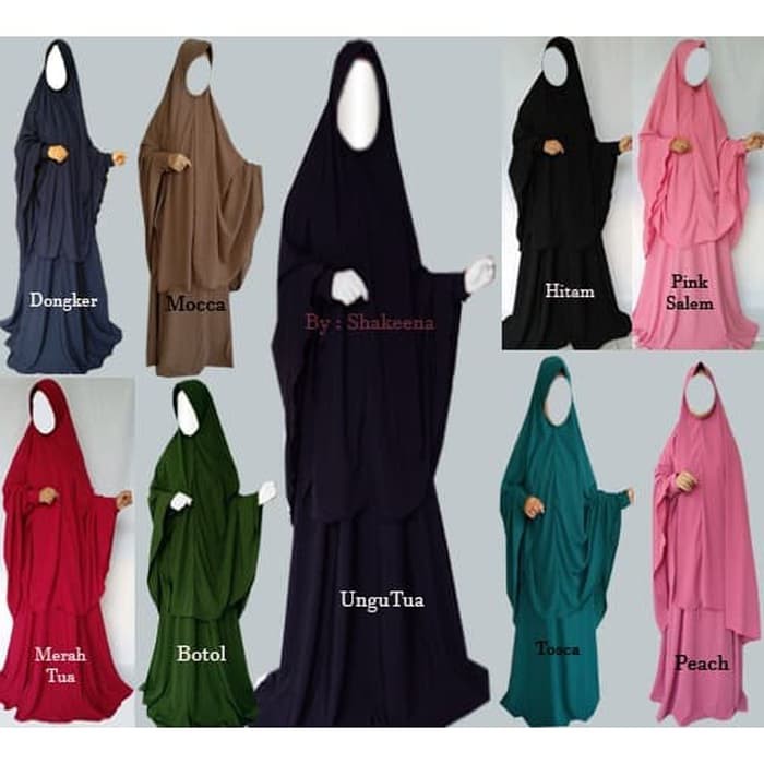 Baju Gamis Jersey Fashion Wanita Dewasa Jumbo Motif Muslim Mu YH886  Set Wolfis Payung/ Wolfis Umbr