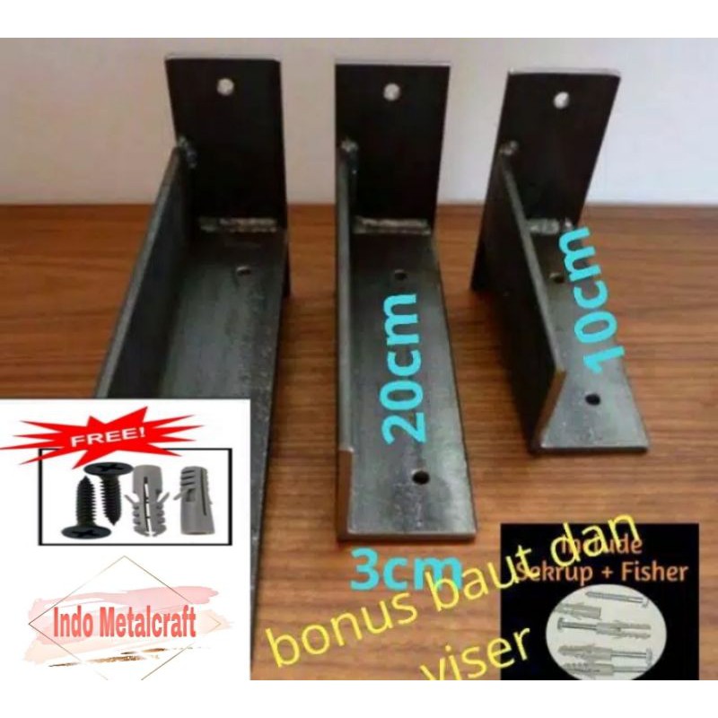 Besi siku L ambalan dinding/ siku rak ambalan dinding minimalis