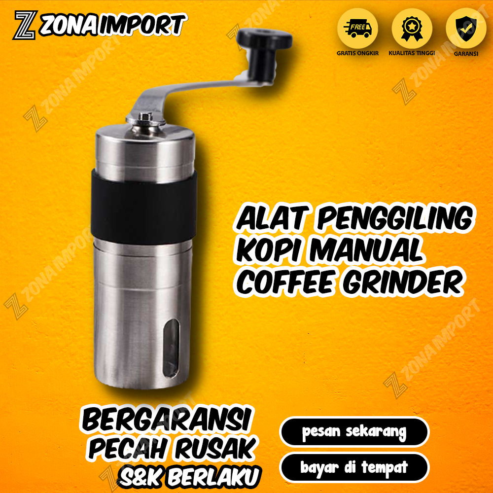 Alat Set Penggiling Kopi Manual Grinder Gilingan Kopi Manual Penggiling Kopi Portable Grinder Kopi