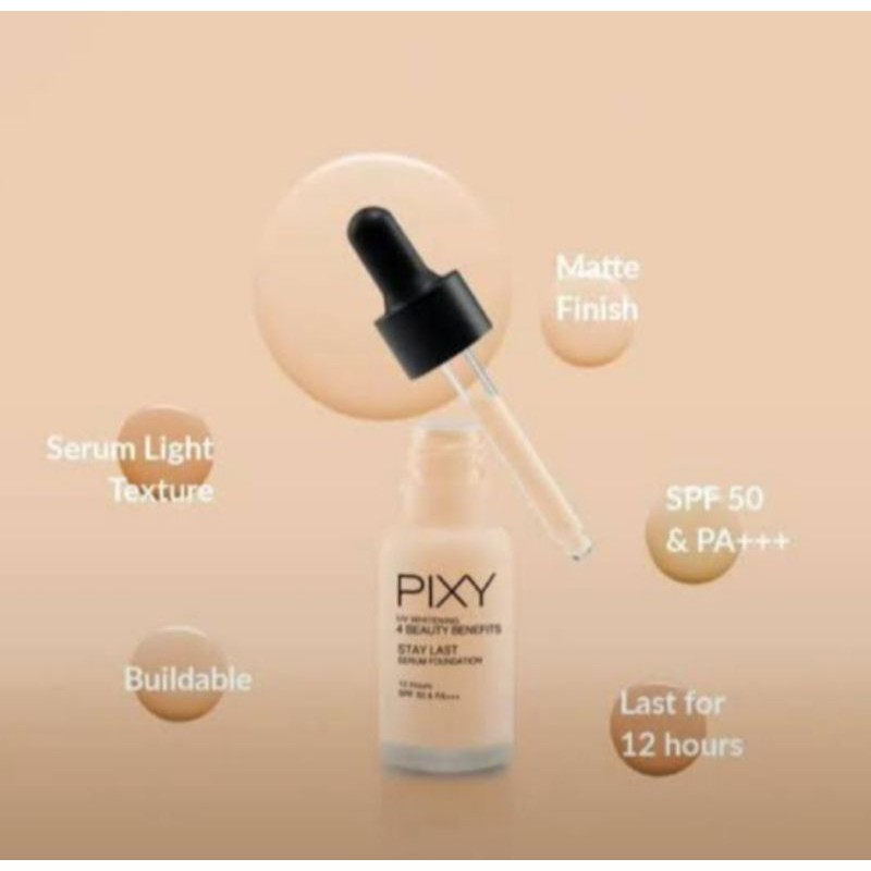 PIXY UV Whitening 4BB Stay Last [ SERUM ] Foundation