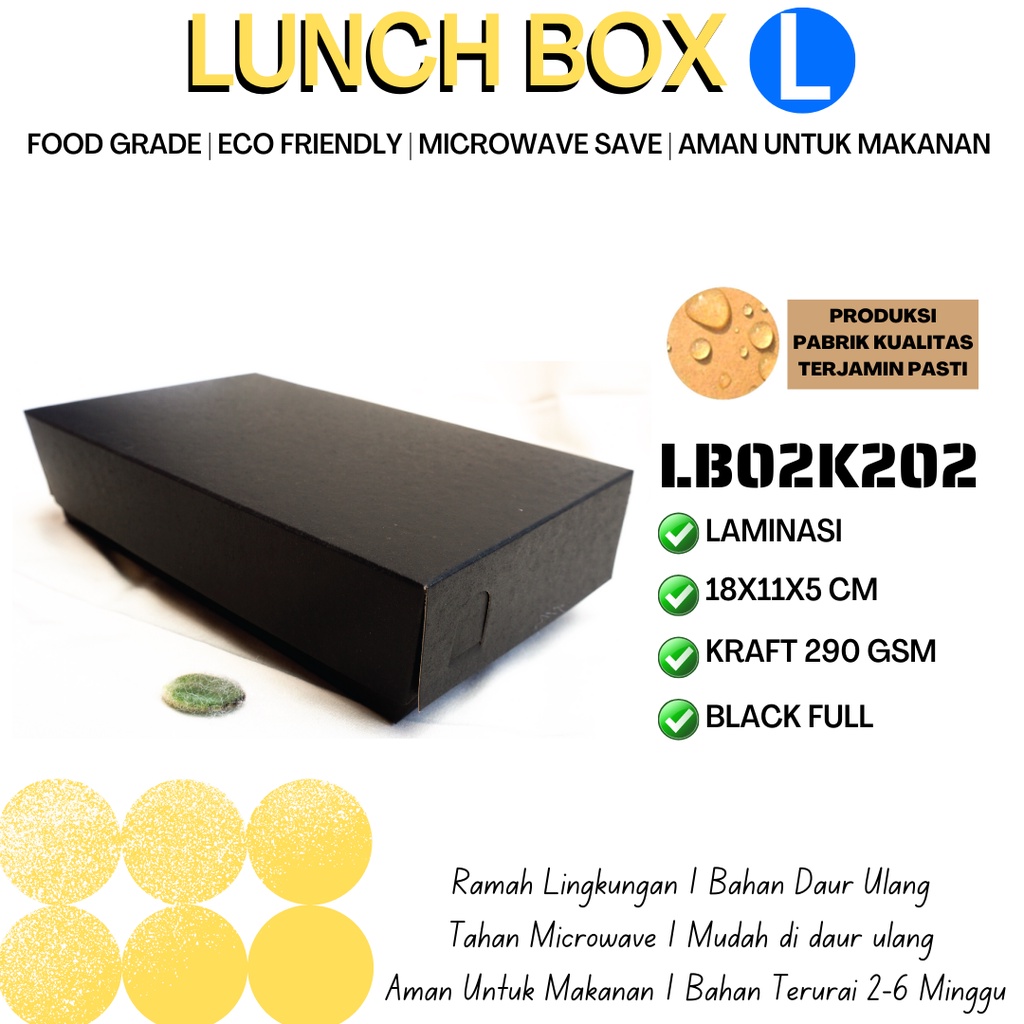 Paper Lunch Box Large Lunch Box Large (LB2K22-Laminasi)