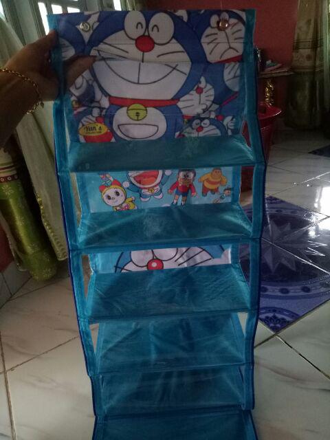 Rak Gantung Organizer Set 3in1 Rak Tas,sepatu,jilbab+hanger Besi Banner Karakter 1 Kg