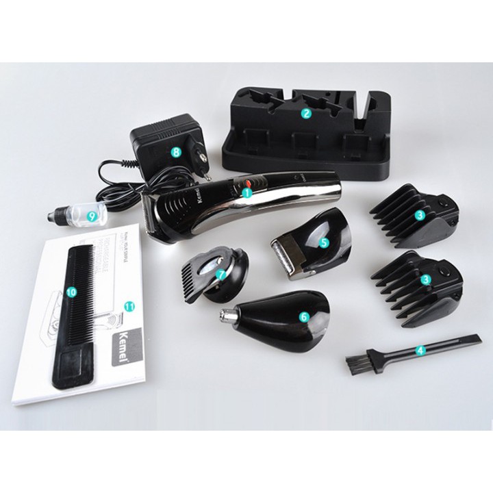 KEMEI KM-590A 7 In 1 Electric Grooming Beard Hair Cutting Shaver Kit