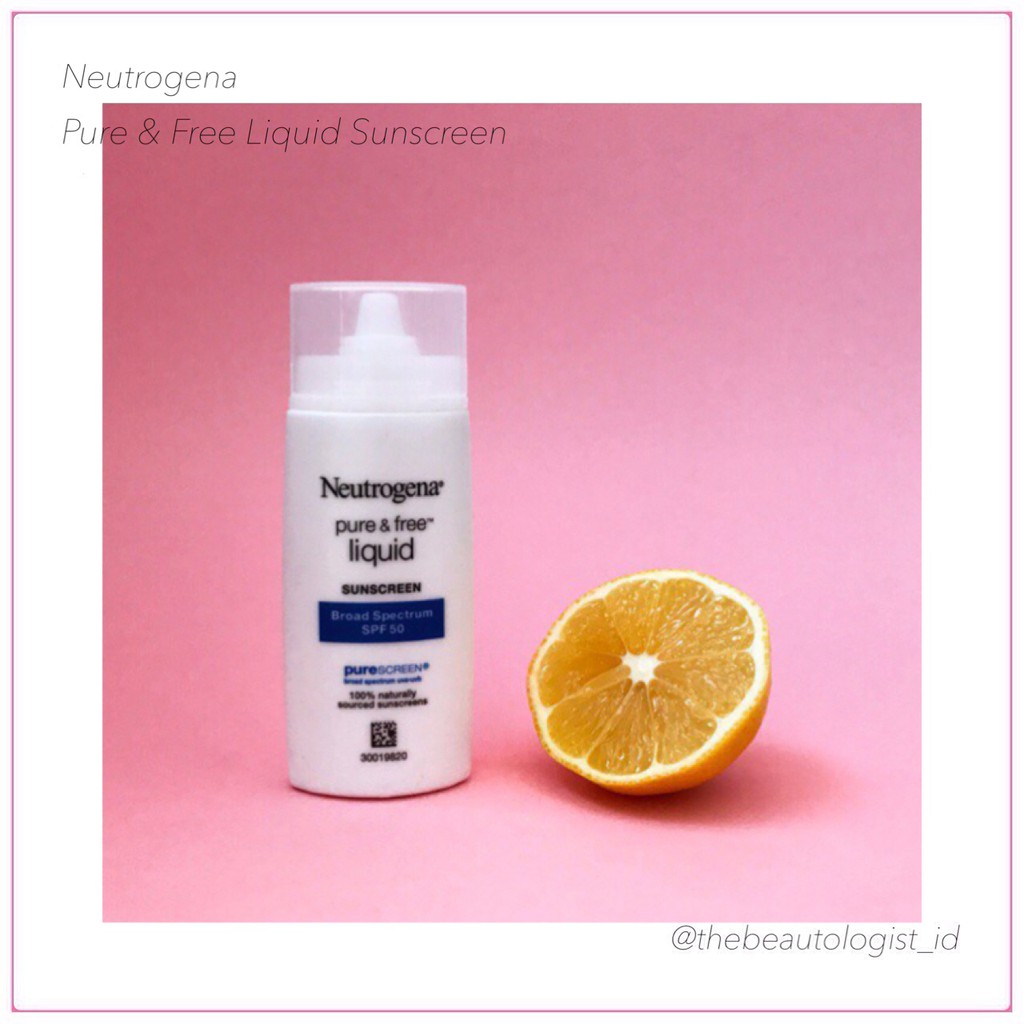 neutrogena pure & free liquid daily sunscreen spf 50
