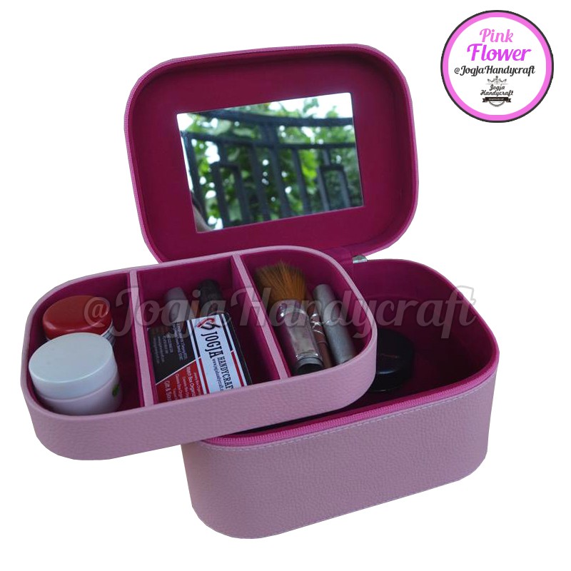 Tempat Make up Cantik / Tas Kosmetik Cantik Motif Pinky Rose / Beauty case / Cosmetic Pouch