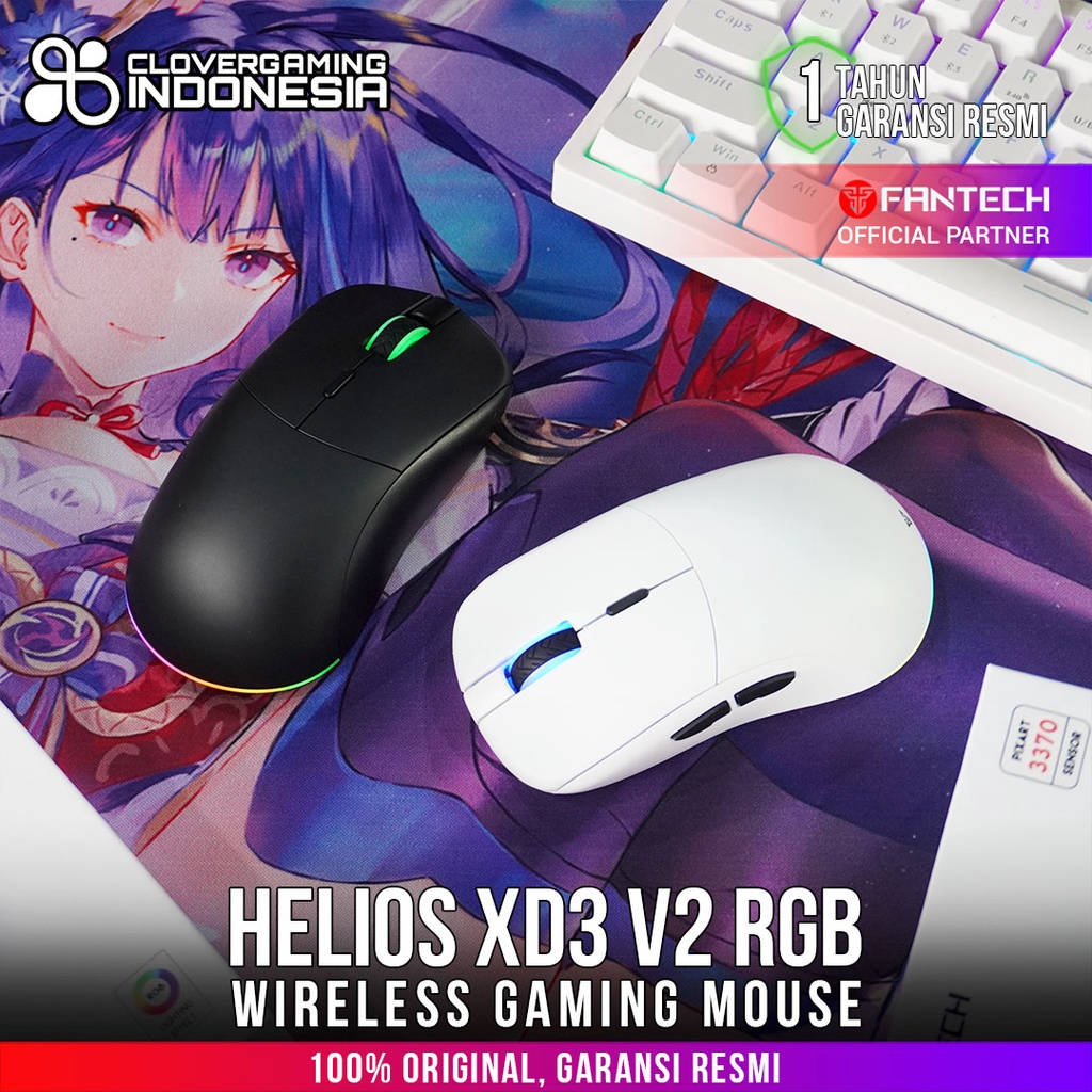 Fantech HELIOS XD3 v2 Wireless Mouse Gaming RGB-Ultra lightweight XD 3