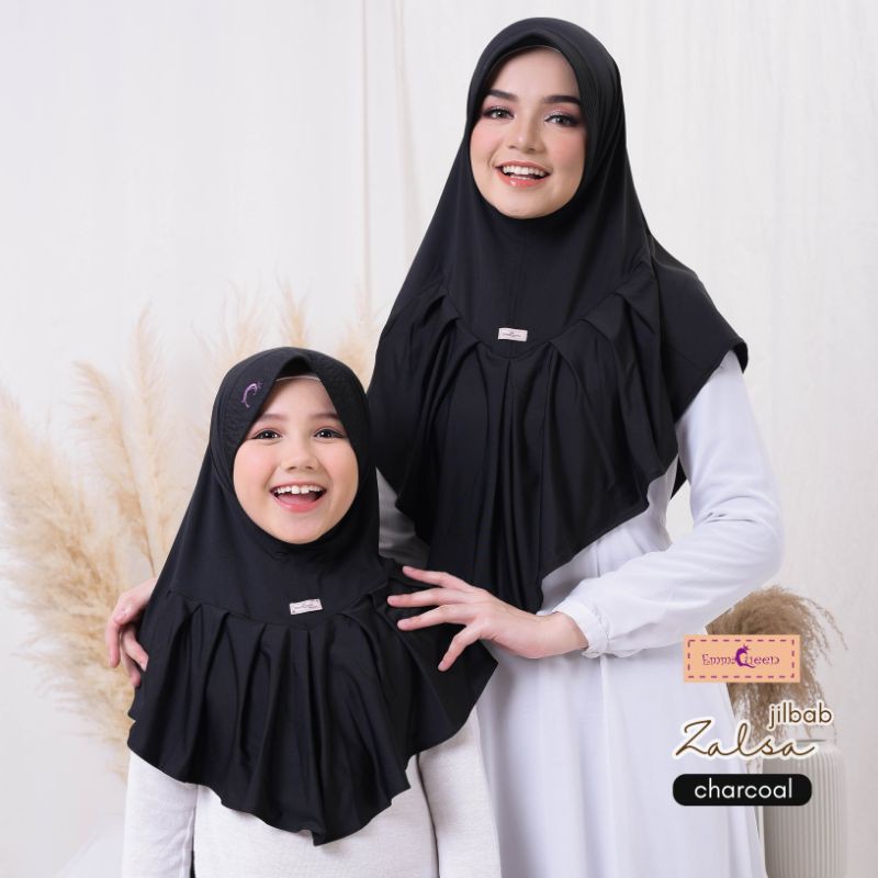 Emmaqueen jilbab zalsa jilbab instan pad antem anti tembem (BISA COUPLE SAMA ANAK)