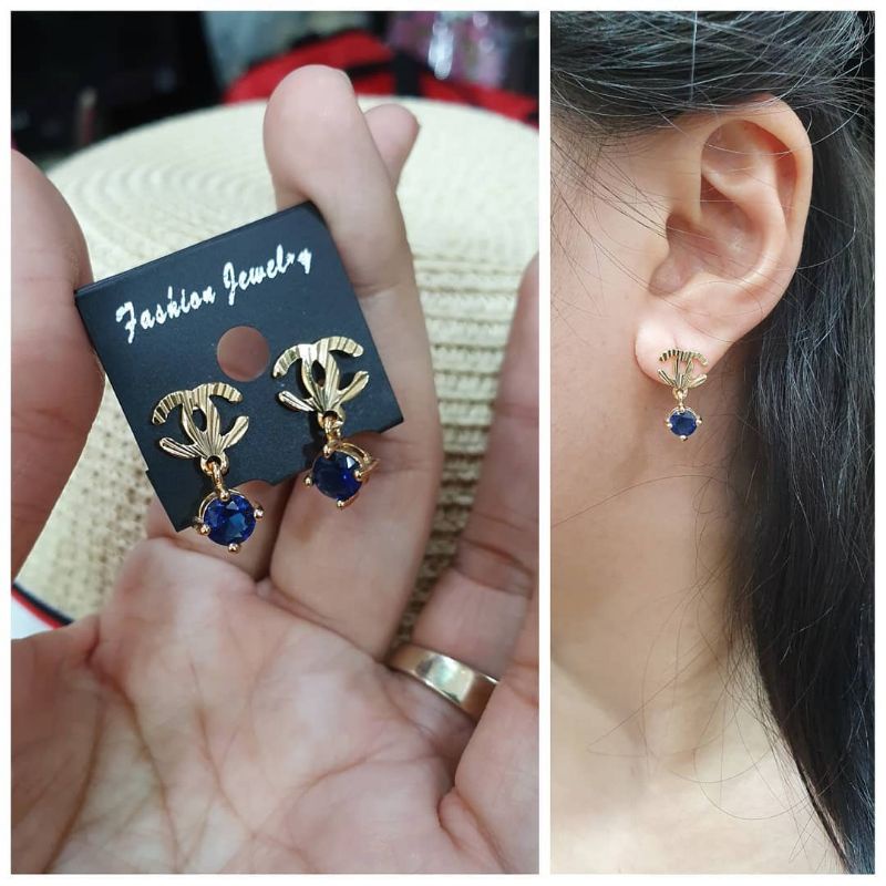 Anting Premium Quality Lapis Silver925 Perak Platgold Anti Karat anti alergi anting premium berlian kilap 010