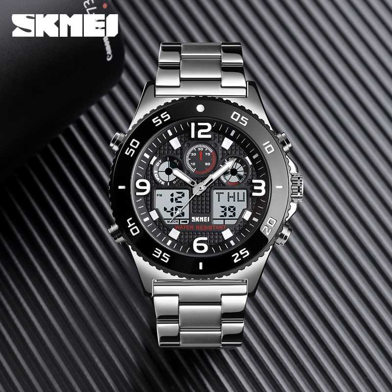 IDN - SKMEI Jam Tangan Analog Pria Strap Stainless Steel - 1538