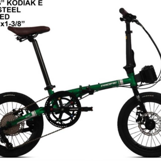 Sepeda lipat 16" pacific kodiak E (9 Speed)