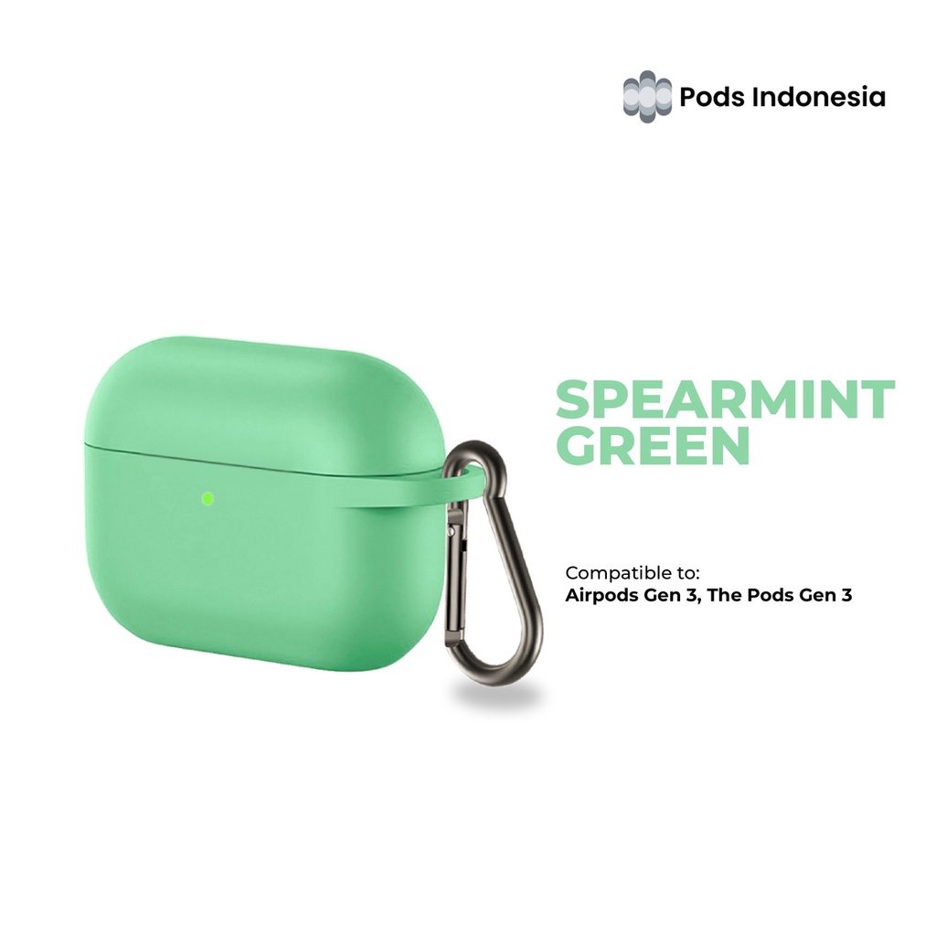 Bundle 2 in 1 Starter Set [The Pods Gen 3 + Free Premium Silicone Soft Case + Free Hook] by Pods Indonesia-Spearmint Green