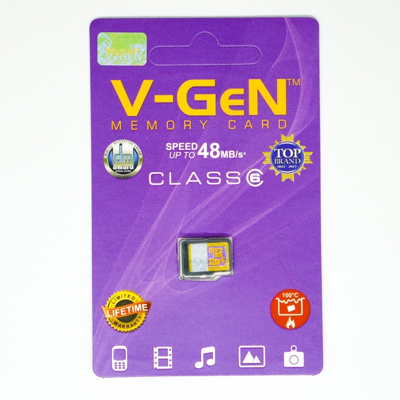 Micro SD 4GB / 8GB / 16GB / 32GB V-GeN Memory Card Original Garansi Resmi Vgen Class 6-32GB