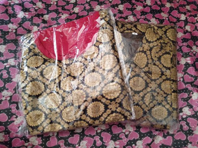 Batik Couple Keluarga Saraswati / Batik Prada / Katun Halus / Hrb026 / Familly Happy / Gamis/ Anak..