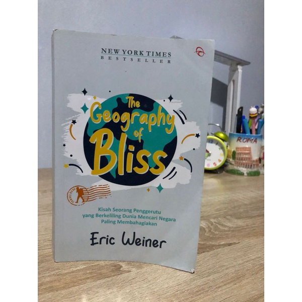 Preloved buku: The Geography of Bliss (Eric Weiner)| Man Jadda Wajada (Akbar Zainudin)