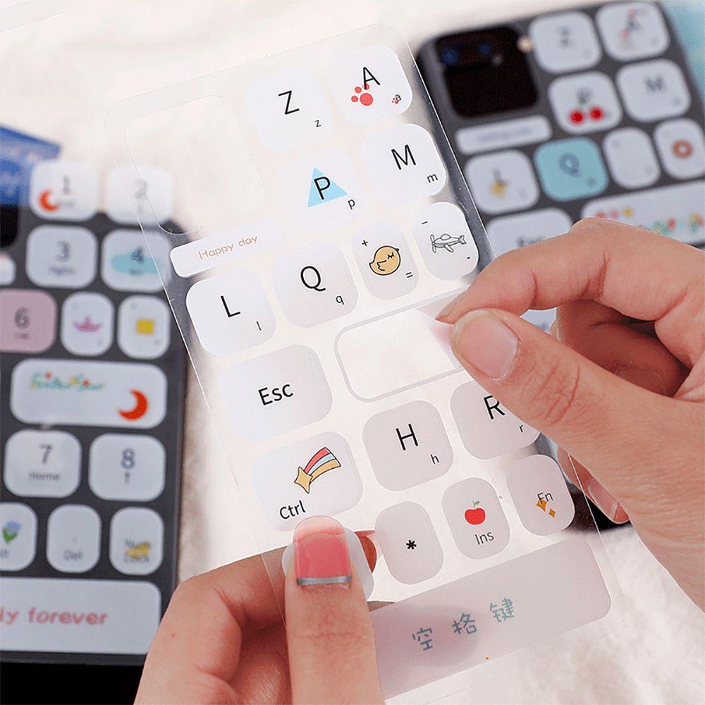 Mxbeauty Stiker Keyboard Laptop PC 1Pc Diary Sticker Hand Akun DIY Dekorasi Keyboard Telepon Alat Tulis Anak Handbook DIY Bahan