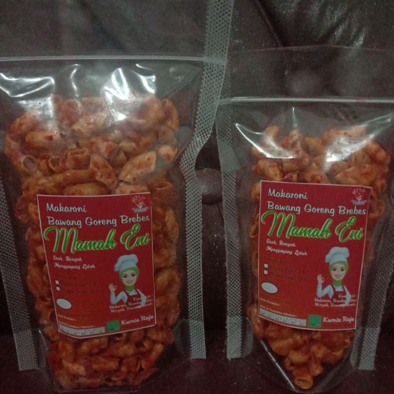 

makaroni Mamah eni rasa bawang goreng khas brebes