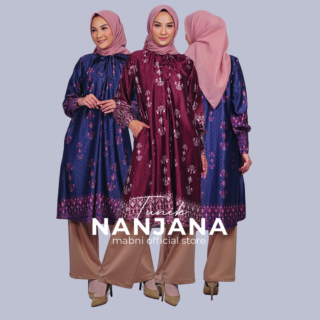 TUNIK MOTIF TERBARI ELZATTA KOLEKSI LEBARAN 2022 TUNIK NANJANA