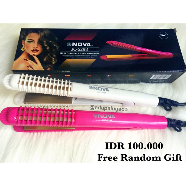 catokan 2in1 nova JC 5298 , sisir blow , catokan curly , blower comb, catokan murah , catokan nova