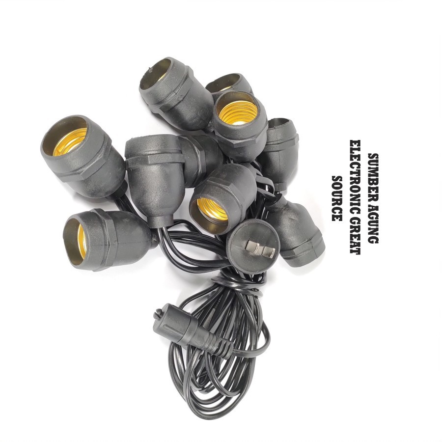 Set Oulex Kabel Fiting Gantung Waterproof Edison 5Meter 10Lampu