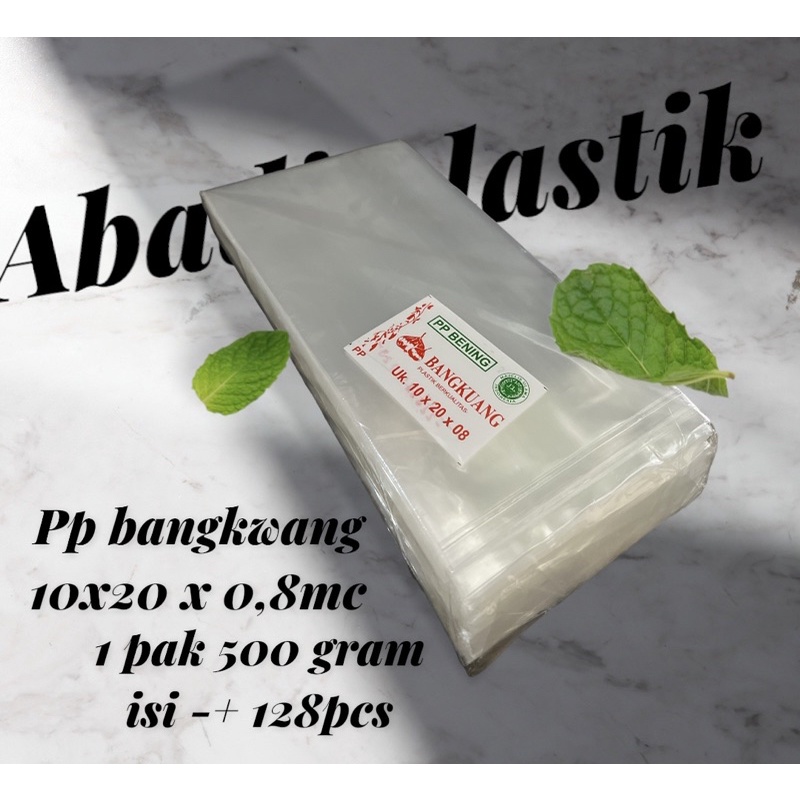 

PP BANGKWANG 10x20x0,8MC/PLASTIK TEBAL/PP TEBAL/PLASTIK SNACK