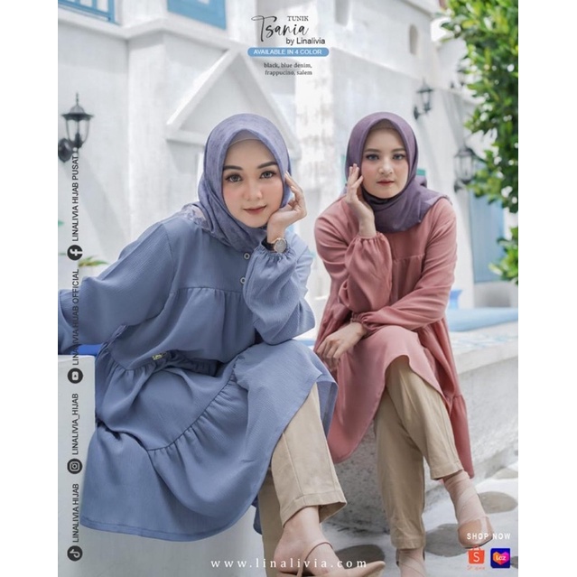 Tunik tsania by Linalivia hijab ||Tunik ||atasan