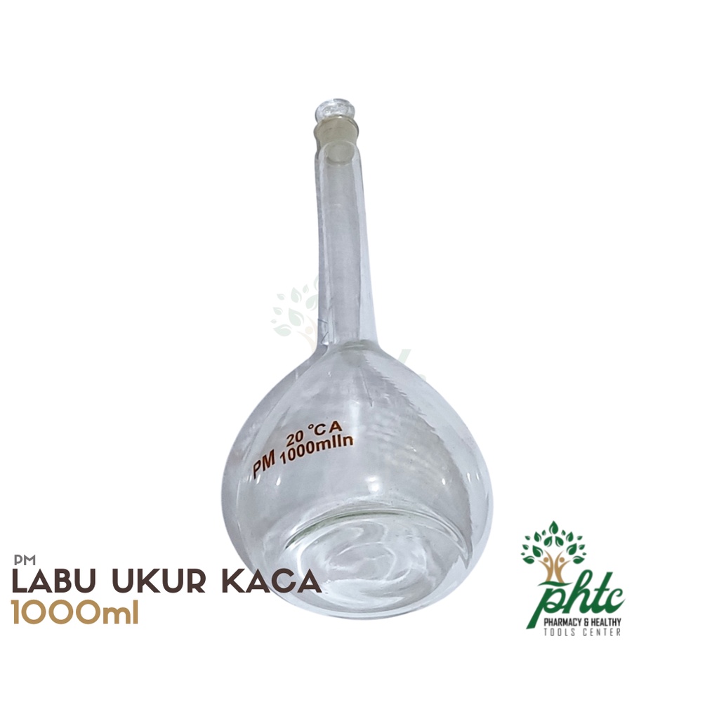 PM Labu Ukur 1000ml l Labu Takar Kaca l Labu Volume 1000 ml Kaca