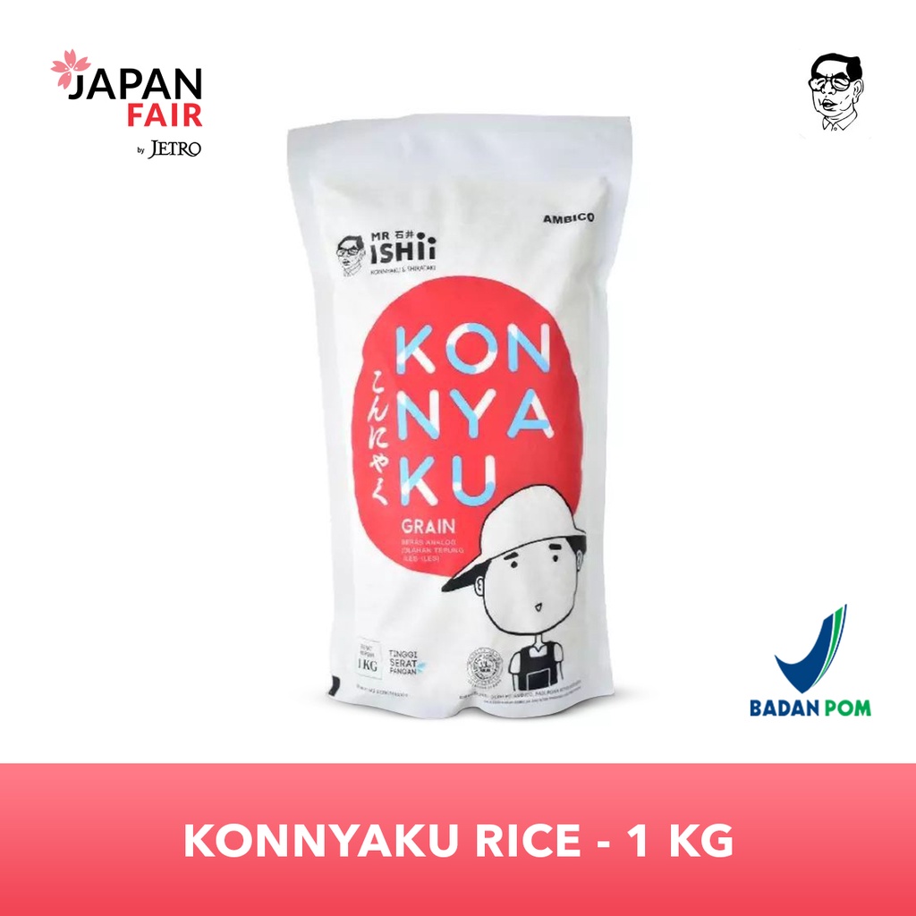 

Beras Shirataki MR. ISHII Impor Jepang Konyaku 1 Kg Konnyaku Konjac Rice Beras Porang