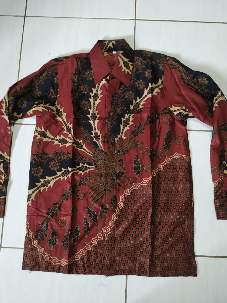 Atasan Kemeja Batik Pria Lengan Panjang Pekalongan M L Xl Xxl