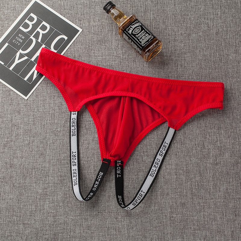 Celana Dalam Pria Transparan Hot Tipis Open Crotch Sexy G String Low Waist dewasa Thong Y056