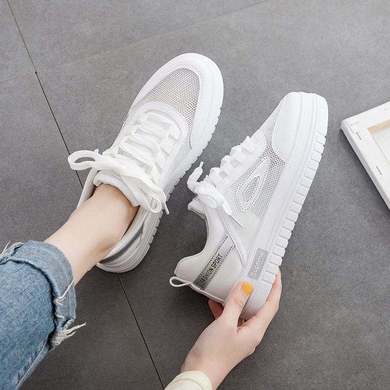 [Import] Taspopo 1019 Sepatu Sneaker Putih Wanita Fashion Korea