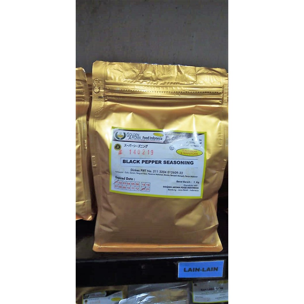 

Bumbu Tabur rasa Lada Hitam 1 kg, murah / Seasoning Powder Blackpepper