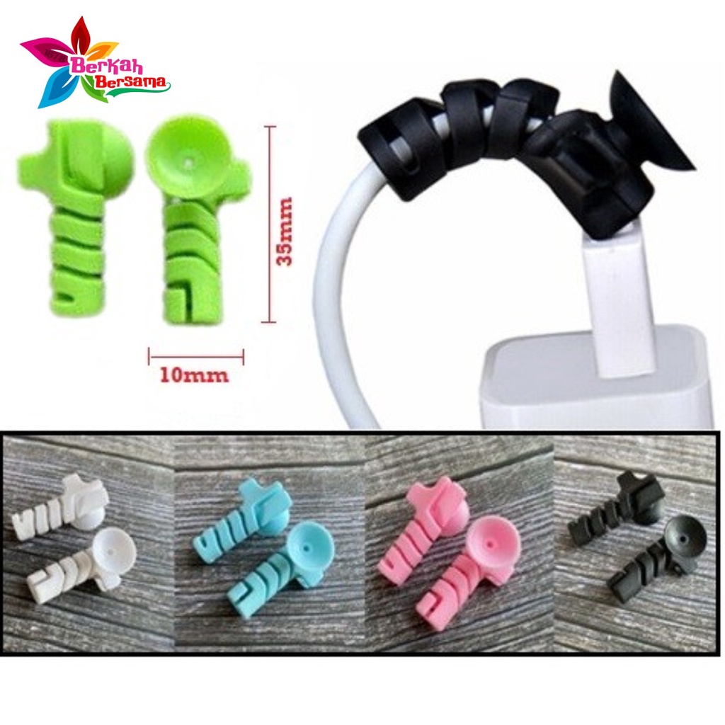 Cable Protector Spiral / Pelindung Kabel charger BISA DI TEMPEL DINDING - PROTERCTOR UJUNG KABEL BB5783