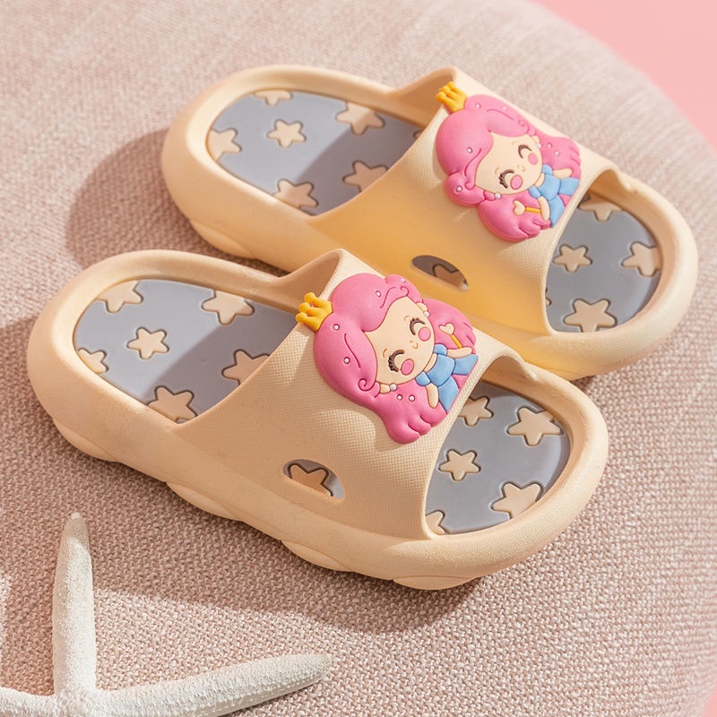 NEW Sandal anak slop kartun warna pastel