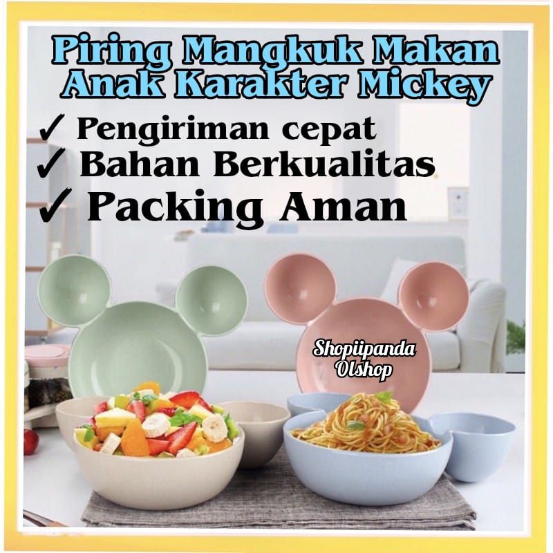 mangkok Set Peralatan Makan Anak 3in1⭐shopiipanda⭐