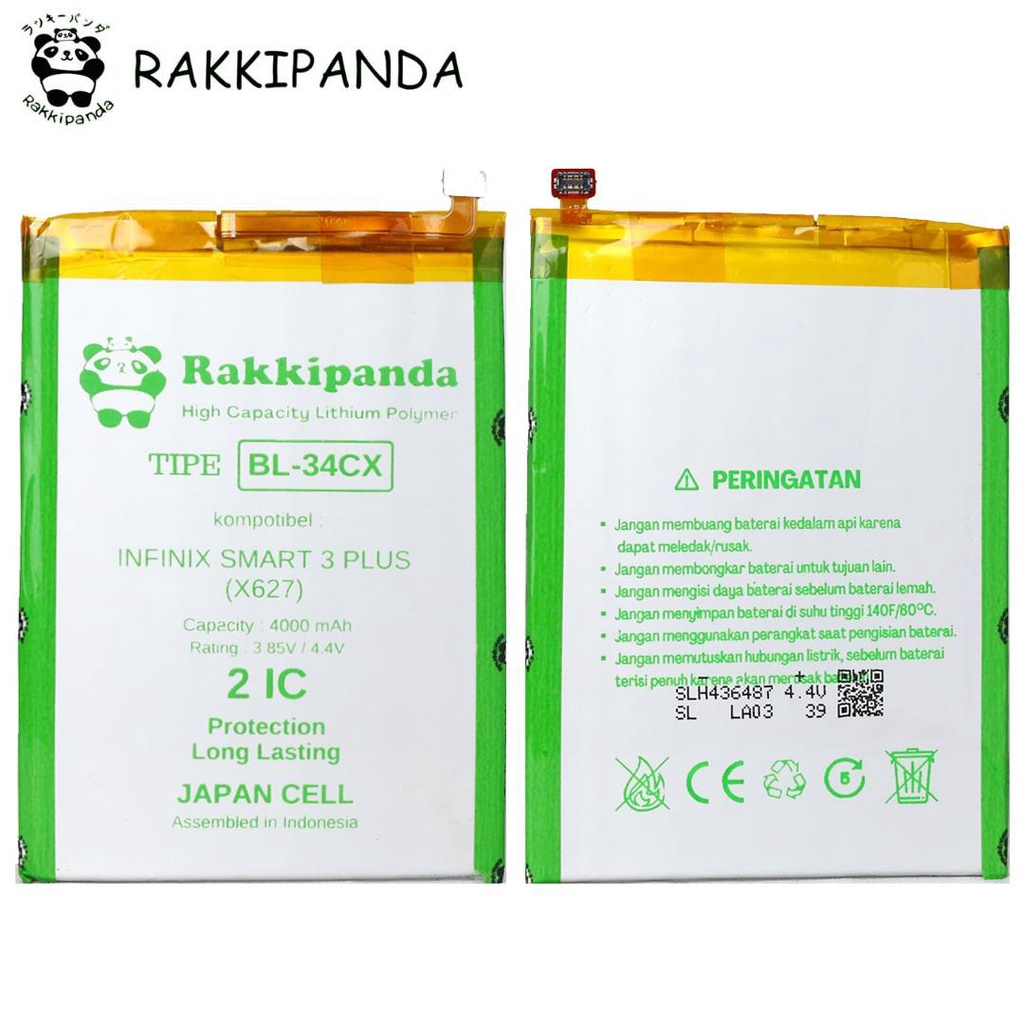 R/K- RakkiPanda - BL-34CX BL34CX BL 34CX Infinix Smart 3 Plus X627 Batre Batrai Baterai