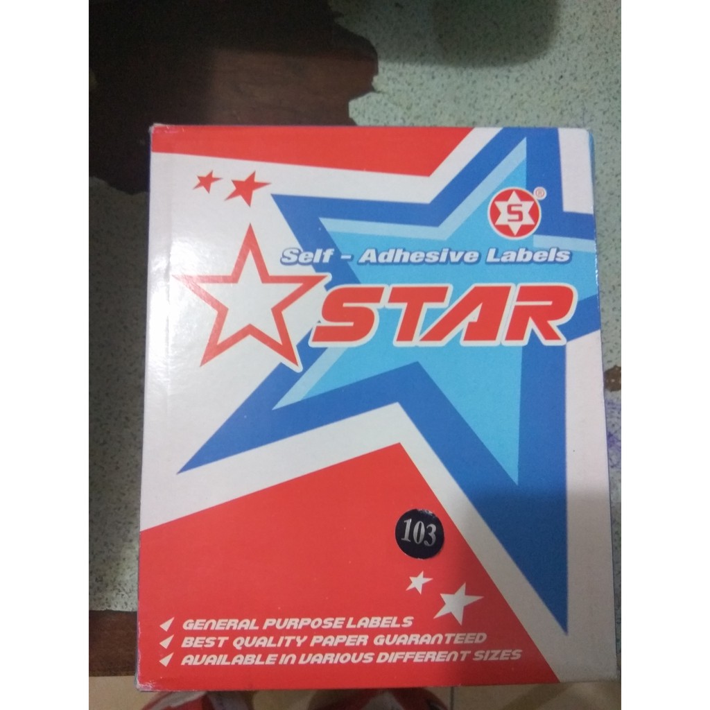 

Label Star 99,103,112,121,123,127